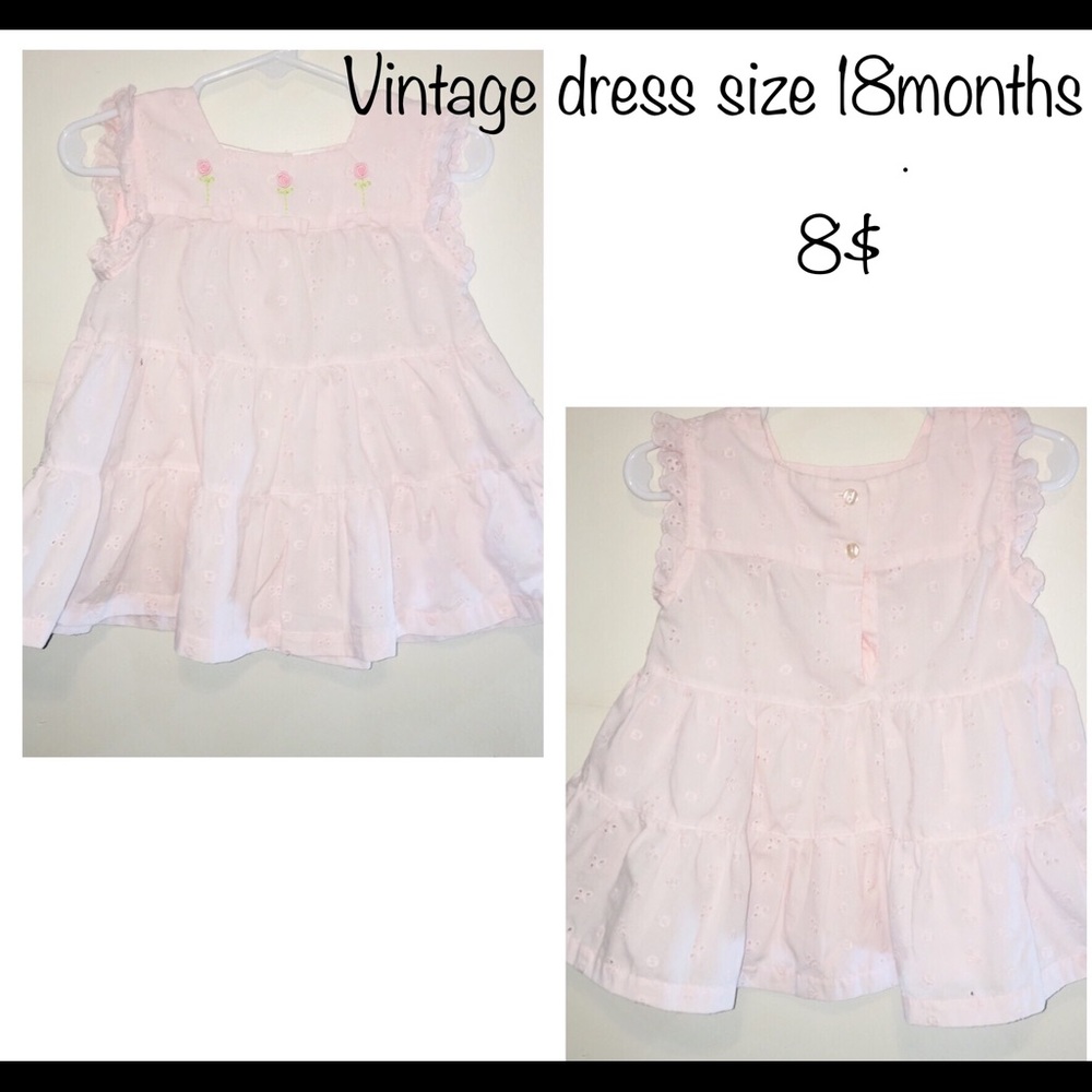 Baby pink vintage dress